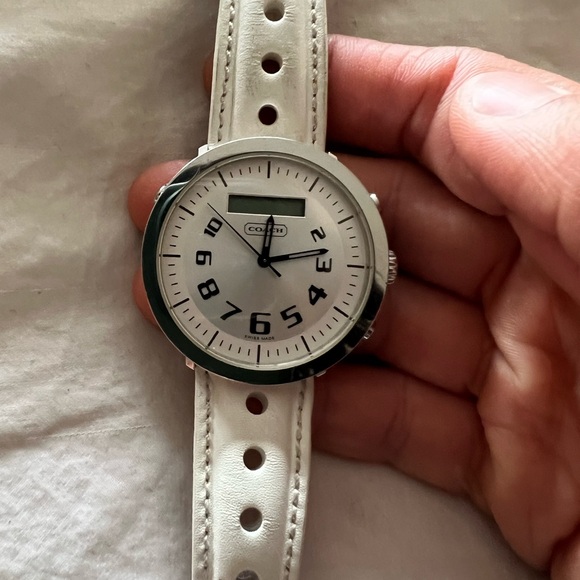 Coach Watch with Silver Dial with White Strap - Picture 3 of 4